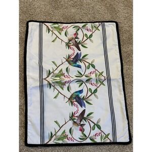 Vintage Ted Baker London Pillow Shams Covers Hummingbird‎ Botanical 100% Cotton